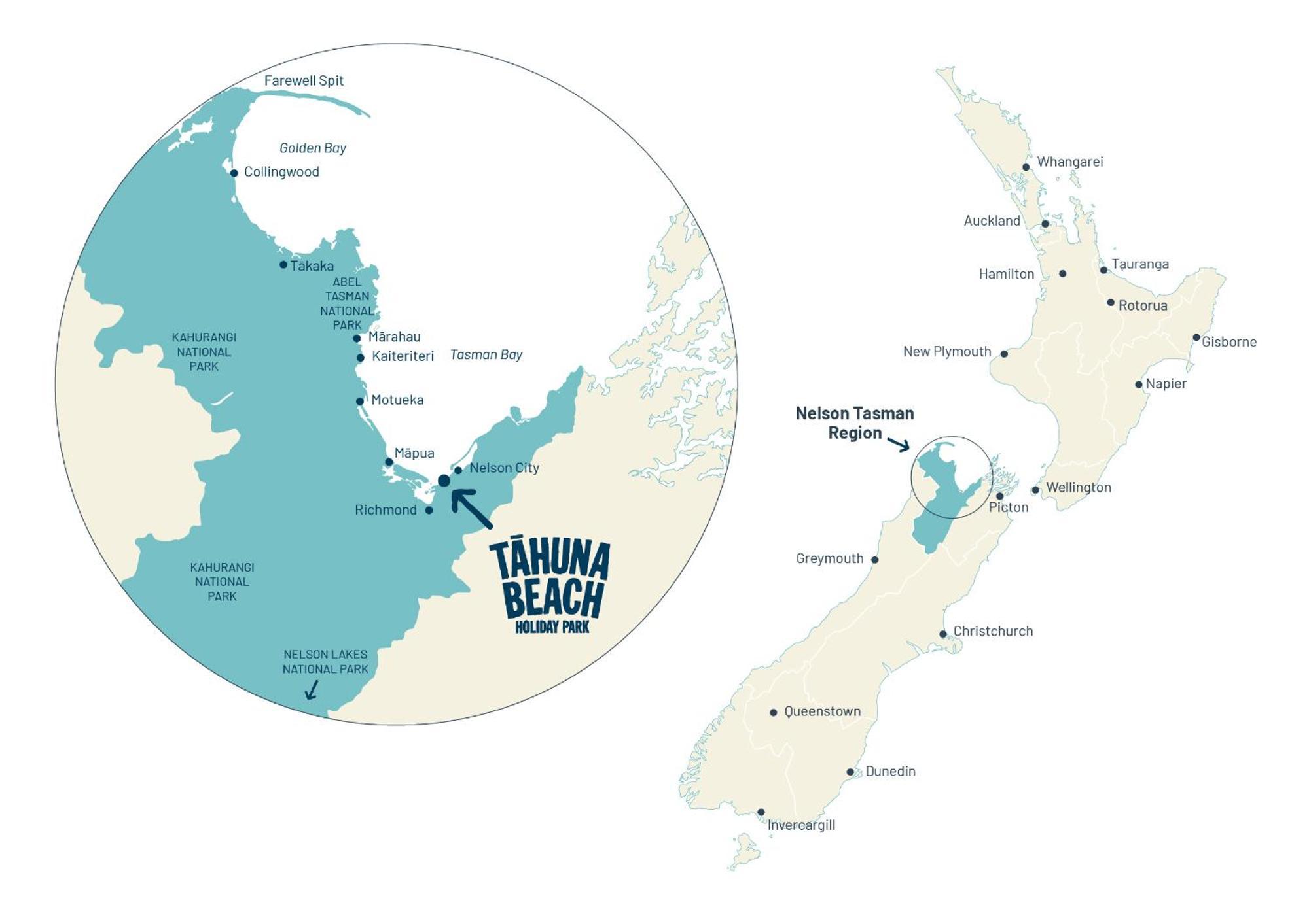 Tahuna Beach Holiday Park Nelson Exterior foto